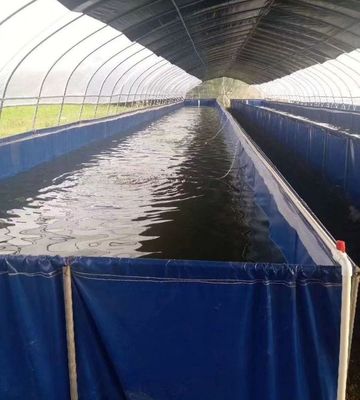 帆布镀锌板养殖池 结构稳定 水产鱼虾养殖帆布池